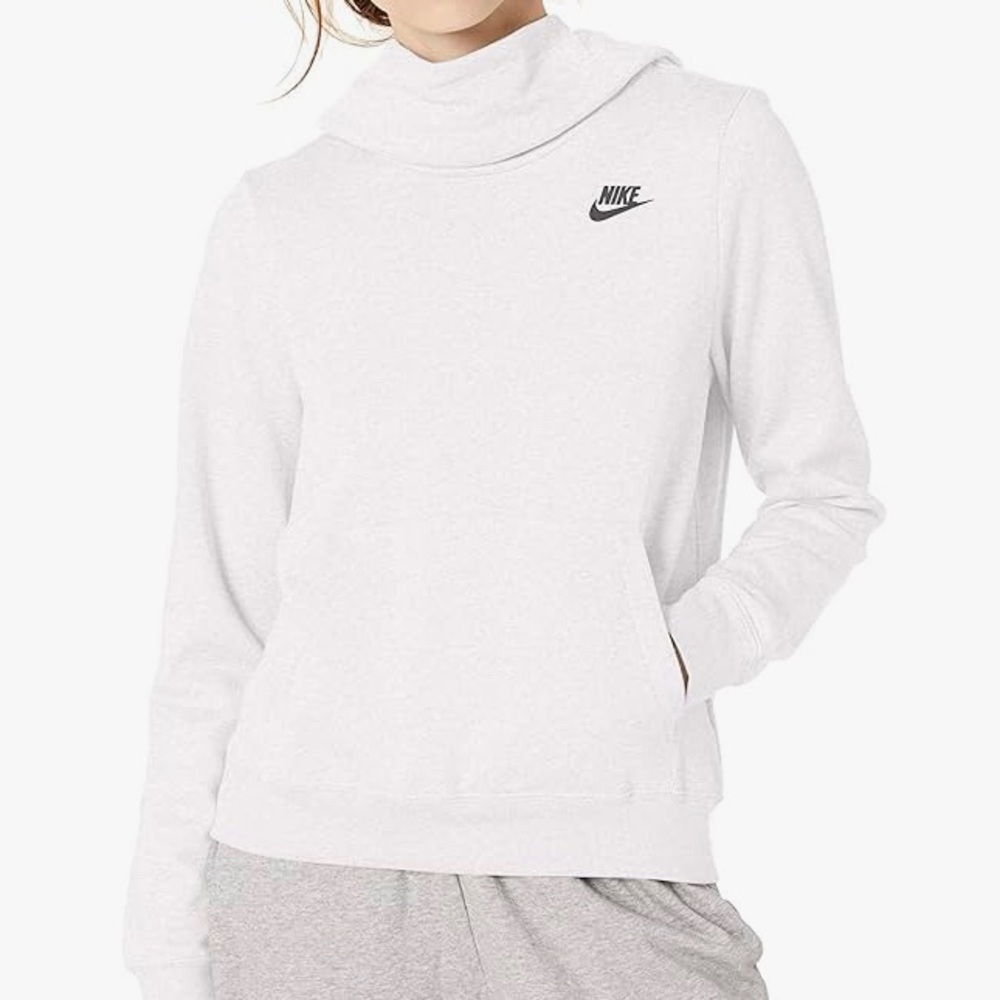Nike white fleece hoodie